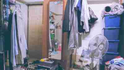 messy room clutter hard to organize