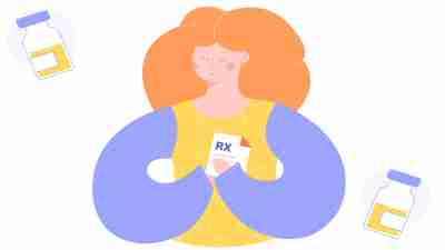 A woman holds a prescription for non stimulant ADHD medication.