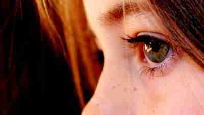 Close up view of girl with ADHD